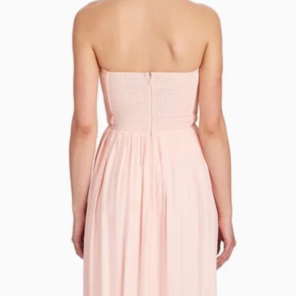 Parker Blush Silk Strapless Gown - Picture 2 of 9